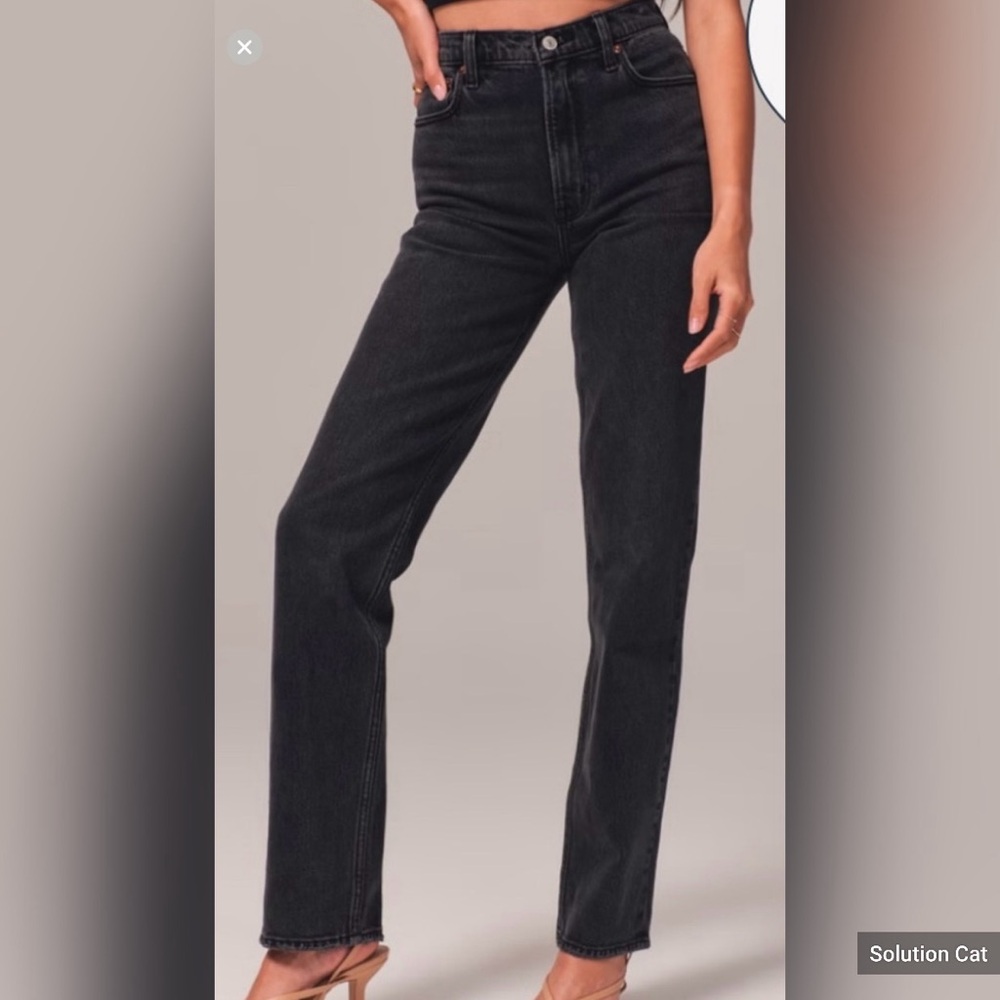 Abercrombie 90s ultra high rise straight jean